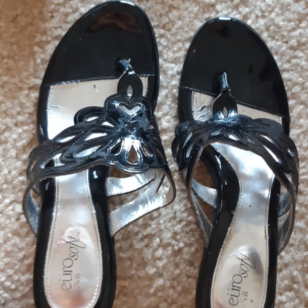 Euro soft black sandals